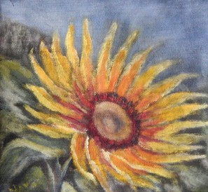 sunflower oil painting by Navdeep Kular